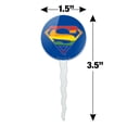 thumbnail image 6 of Superman Rainbow Shield Logo Cupcake Picks Toppers Decoration Set of 6, 6 of 7