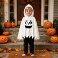thumbnail image 2 of RMGVDSD Toddler Baby Boys Halloween Ghost Face Print Poncho Cape Hooded Tops And Pants 2pcs Holiday Party Dress Up Outfit Cute Clothes 6-7 Years, 2 of 9