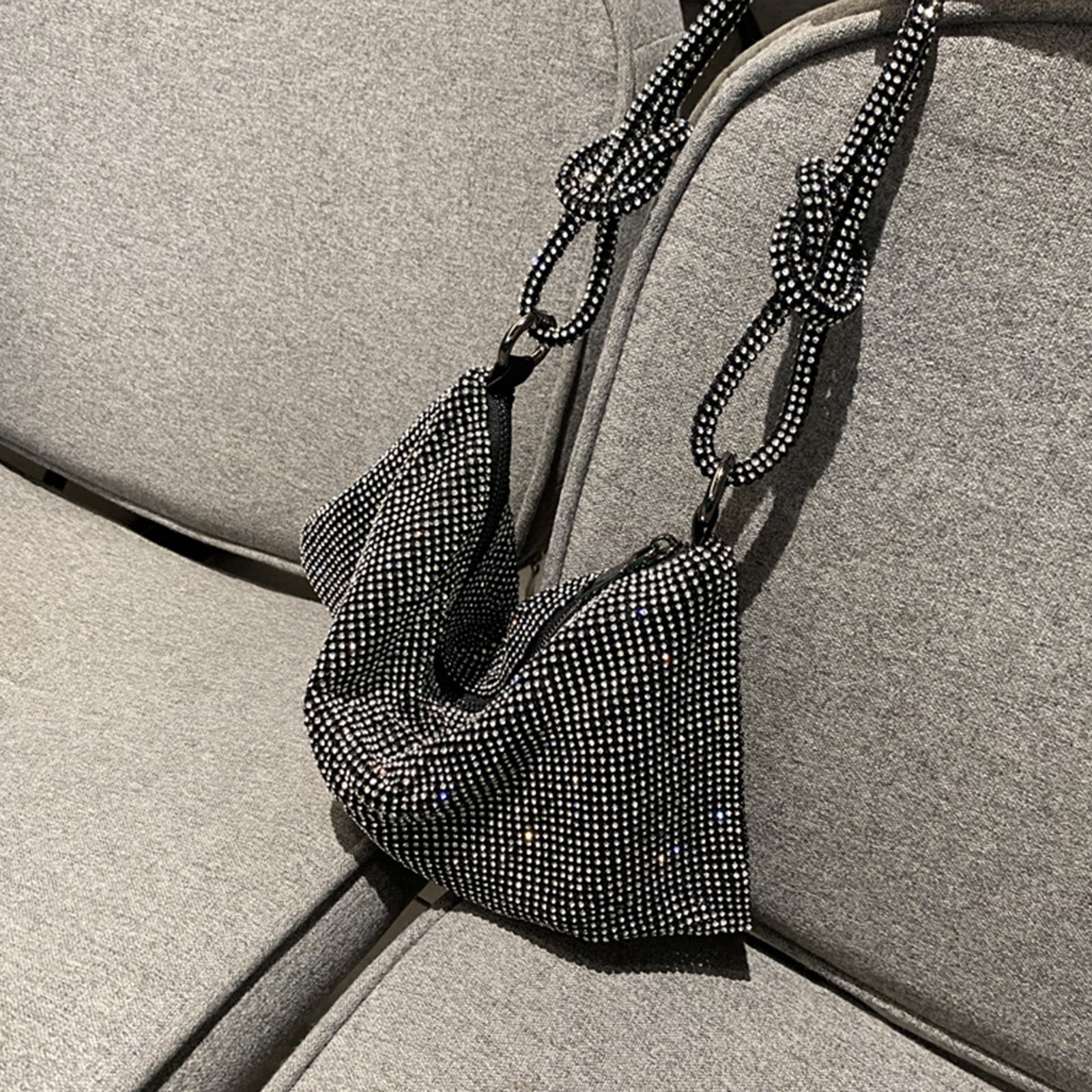 Rhinestone Hobo Bag for Women Chic Evening Handbag Shiny Purse for Travel  Vacation 2023: Handbags