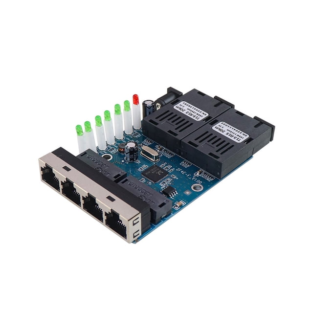 Monstrate Módulo transceptor de adaptador de fibra óptica de 100 Mbps de múltiples puertos con indicador de repuesto tablero convertidor Electrónica miscelánea
