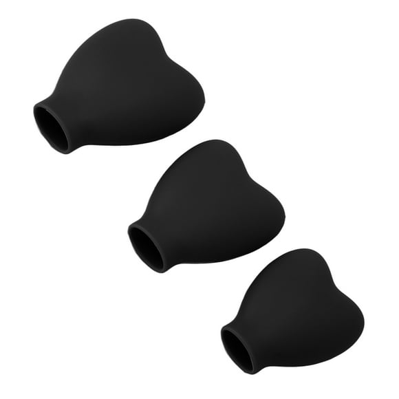 Fondo para brochas de maquillaje de 3 piezas, simple y práctica, tapa para brochas de silicona en forma de corazón para mujeres y niñas, brocha cosmética protectora, exquisita