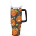 thumbnail image 2 of Halloween Pumpkin 40 oz Tumbler with Handle Stainless Steel Travel Cups Decorative Tumbler for Home Office Supplies Camping Outdoor, 2 of 7