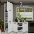 thumbnail image 4 of Madesa Hazel Kitchen Set 70"L Pantry Storage and Base Cabinet Engineered Wood Multiple Compartments Organization Unit - White, 4 of 9