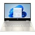 thumbnail image 2 of HP Pavilion 2-in-1 Convertible Business Laptop, 14'' FHD Touchscreen, Core i5-1155G7, Intel Iris Xe, 32GB RAM, 1TB SSD, Fingerprint, Bluetooth, Wi-Fi, Windows 11 Home, Gold, with 5ave Stylus Pen, 2 of 5