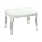 Small Adjustable Shower Seat in White