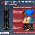 thumbnail image 3 of 40pcs Button Head Socket Cap Screws - [M3-0.5x10mm] Zinc-Nickel Coated Good for Automotive, Marine & Outdoor Use Road Bicycle, Mountain Bike, Motorcycle - Alloy Steel - Black, 3 of 7