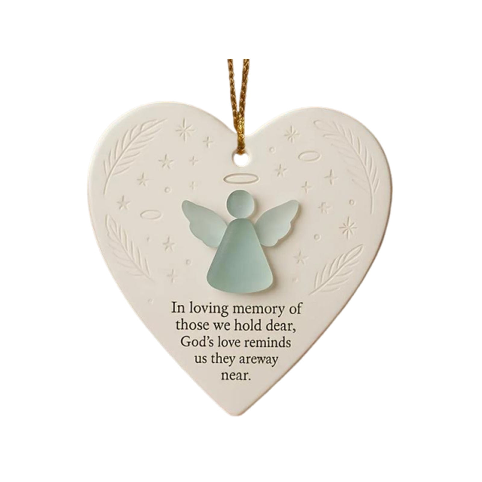 Pendentif Cœur Amitié En Acrylique — Décoration Suspendue Style Verre De Mer — Pour Arbre, Fenêtre, Balcon — 8x8 Cm