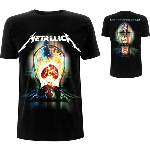 Men's Metallica Exploded (Back Print) Slim Fit T-shirt Small Black