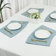 thumbnail image 7 of Unique Bargains Set of 6 Place Mat Faux Leather Table Placemat Washable Light Blue 19x12in, 7 of 7