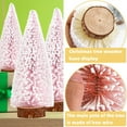 thumbnail image 3 of Taicans Pink Mini Christmas Tree - PVC+Wood Holiday Decor for Home/Bar/Shop,Festive Tabletop Gift,Eye-Catching Holiday Ornament,12in, 3 of 6