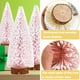 thumbnail image 4 of Mini árbol de Navidad, 1 unidad, 15 x 7 cm, decoración festiva de mesa con detalles de copos de nieve para decoración navideña del hogar y escenas de ventanas de temporada (rosa)., 4 of 8