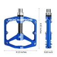 thumbnail image 5 of Rockbros Aluminum Alloy Mountain Bike Flat Pedals,9/16" Carbon Fiber Sealed Bearing 2 Pair, 5 of 7