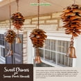 thumbnail image 3 of Happy Gardens Pine Cone Ornament with Bells Rustic Lodge Bronze Metal Fall Wind Chime 1 Count 4 L x 4 W x 11 H, 3 of 7