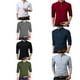thumbnail image 3 of Sunloudy Hombres Primavera Otoño Slim Tops Color sólido Manga larga Cuello alto Camisas con botones Sunloudy moda, 3 of 3