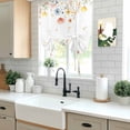 thumbnail image 6 of Spring Poppy Flowers Tie Up Curtain 45 Inches Long, Colorful Floral Farmhouse Watercolor Balloon Style Kitchen Window Curtain Over Sink, Small Window Rod Pocket Curtain 52"x45", 6 of 9