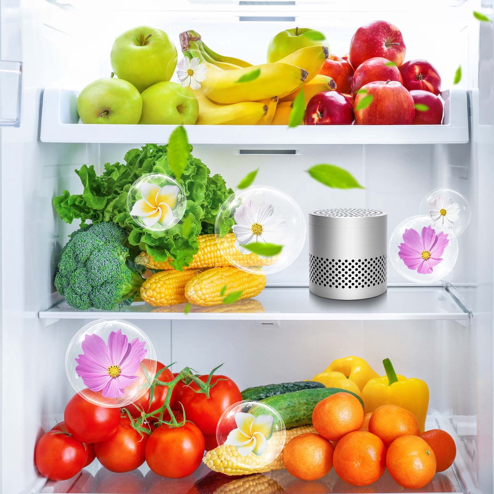 Refrigerator Deodorizer Odor Eliminator, Stainless Steel Fridge Smell Eliminator, Air Purifier, Fridge Deodorizer, Odor Absorbers– Lasts 10 Years, Long (Stainless Steel)