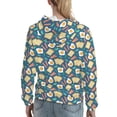 thumbnail image 7 of Wukai Eggs Toast Bacon And Arugula Print Womens Hoodies Fleece Sweatshirts Long Sleeve Sweaters Pullover Fall Outfits Winter Clothes-Large, 7 of 7