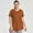 Orange, variant on Womens Plus Size Workout Tops, Hooded Short Sleeve Shirt, Breathable Quick-Dry Yoga Top with Sun Protection, Loose-Fit Casual Sports Shirt