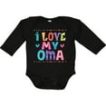 thumbnail image 3 of Inktastic I Love My Oma Granddaughter Girls Long Sleeve Baby Bodysuit, 3 of 5