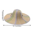 thumbnail image 5 of Hzzsbu Foldable Straw Hat Fishing Sun Cap Travel Panama Hat Drawstring Woven Cap Wide Brim Rattan Hat Chinese Farmer Hat, 5 of 7