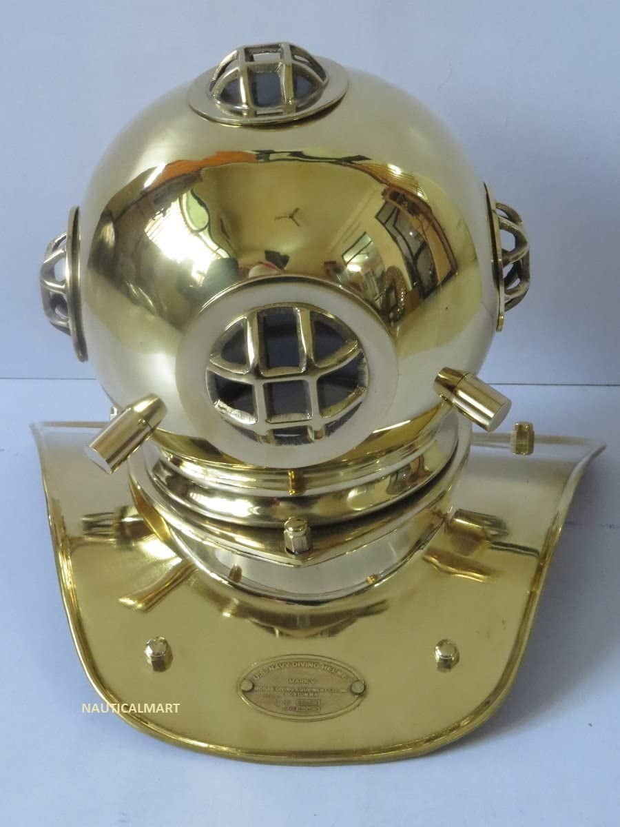 Navy Mark V Helmet Keychain 10PC Beautiful Brass Mini Divers Helmet Antique U.S 