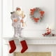 thumbnail image 4 of Estatua de Papá Noel, muñeco de nieve, figuras decorativas para colgar en el árbol de Navidad. 45 cm lentejuelas blancas, 4 of 8
