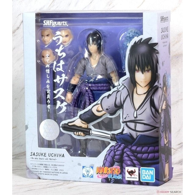 SHFiguarts-figuras de acción de Naruto Uchiha Sasuke, juguetes de dibujos animados de PVC, regalo para niños, figuras de Figma, 2,0 Fivean Figuras de anime