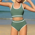 thumbnail image 2 of Kids Girls Swim Suits Solid color Girls Swimsuit with Shorts Teen Girl Bathing Suits 2 Piece Toddler Bathing Suit 5-6T Girls Clothes, 2 of 4