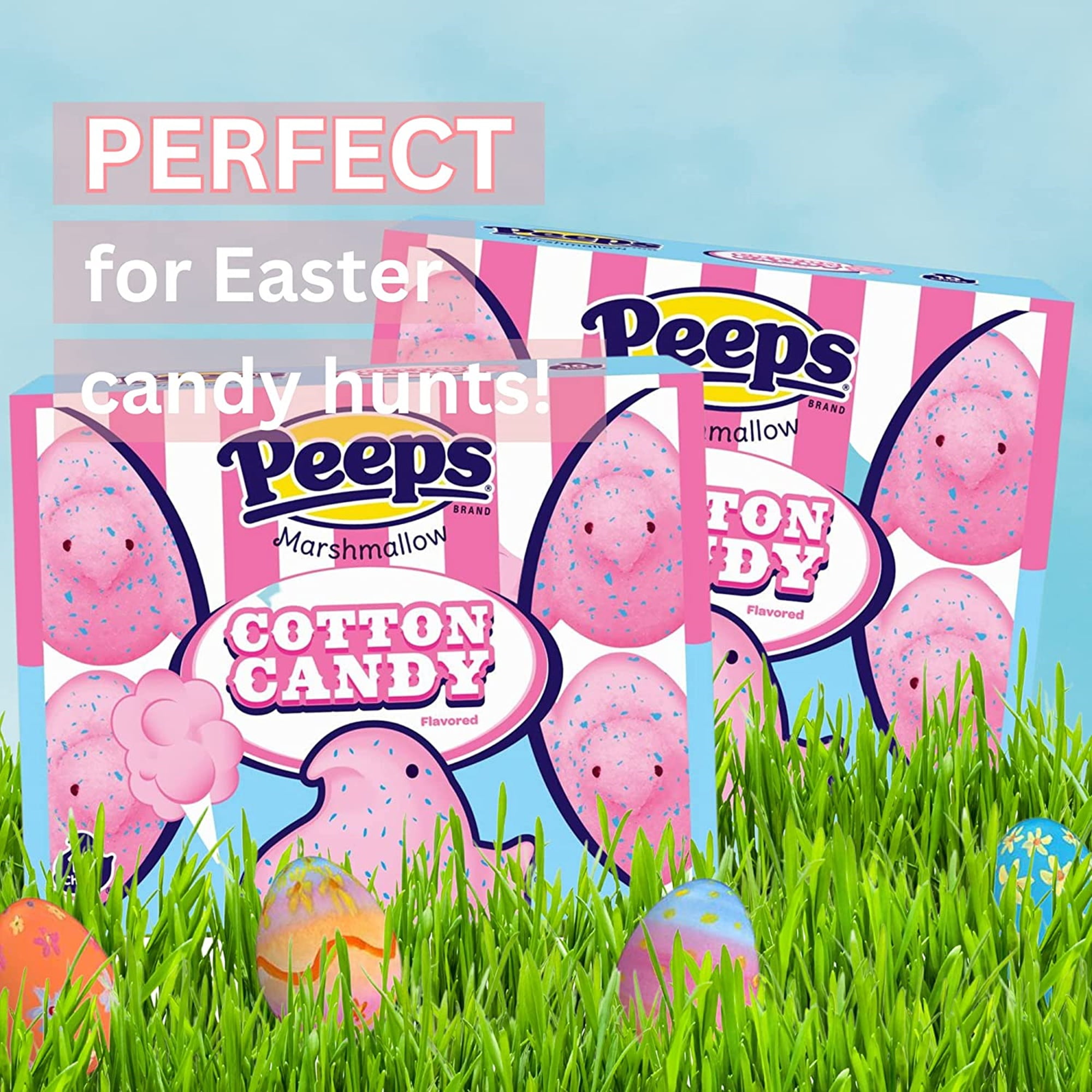 Easter Peeps Candy, Cotton Candy Marshmallow Chicks, 10 Easter Peeps Candy, Cotton Candy Marshmallow Chicks, 10