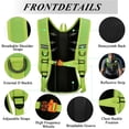 thumbnail image 4 of TOPCHANCES Lightweight Hydration Backpack, Running Backpack with 2L Water Bladder, Breathable Reflective Water Daypack for Hiking Running Cycling (Green), 4 of 9