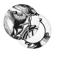 thumbnail image 2 of Lsque Capybara Riding Bicycle Pattern Round Bar chair cushion covers Velvet Fabric Premium Comfort Protects from Scratches and Stains for 14-17 Inch Chair-12 inch, 2 of 7
