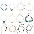 thumbnail image 2 of ZheElen 12 Pcs Bracelets Couleur-Résistant Durable Confortable Chevilles Chaînes Exquis Chic Chevilles Filles pour Déco de Robe Type 1 Type 1, 2 of 6