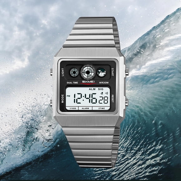 EGNMCR Men's Digital Watch With Alarm Waterproof Sport Wristwatch Multifunctional Military Style Watch With LED Light Fashion Casual Watch For Daily Use Sport Digital Watch