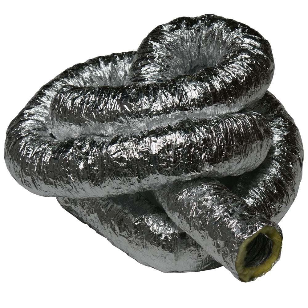 Rubber-Cal "HVAC Insulated-Flex Ducting" Ventilation Duct Hose - 10-Inch by 25-Feet