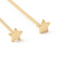 thumbnail image 3 of Brass Star Head Pins Real 24K golden Plated 31mm Pin: 21 Gauge(0.7mm) Star: 3.5x4mm, 3 of 3