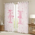 thumbnail image 2 of Erosebridal Kawaii Bowknot Curtains and Drapes (38x54), Initial F 30%-50% Blackout Curtains for Bedroom, Romantic Initial A-Z Decor, 2 of 5