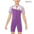 thumbnail image 2 of Traje de neopreno con mangas para niños, traje de baño con cremallera frontal para mantener el calor, protector solar, traje de Surf para niñas, jóvenes, adolescentes, niños pequeños, XXL, 2,5 MM Inevent OD003642-05, 2 of 6