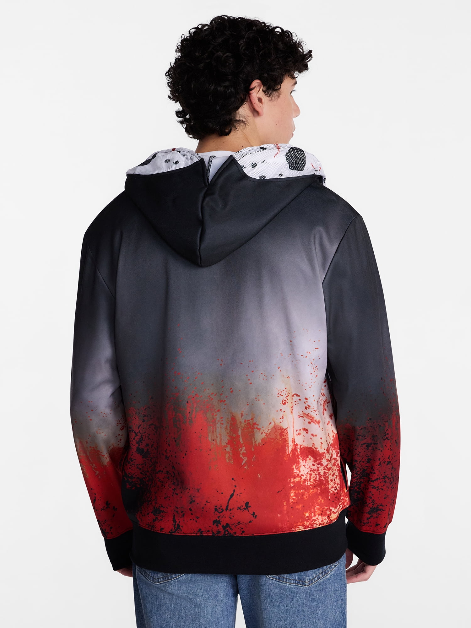 Friday the 13th Men's Jason Mask Cosplay Graphic Hoodie Sweatshirt Halloween, Sizes XS-3XL