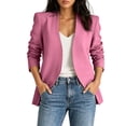 thumbnail image 3 of KyCheLot Plus Size Blazers for Women Fall Solid Color Long Sleeve Jackets Casual Work Business Officewear, 3 of 9