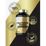 L Glutamine Capsules | 1500mg | 240 Count | by Carlyle