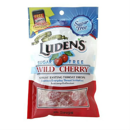 Luden's, Throat Drops, Sugar Free, Wild Cherry - 25