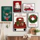 thumbnail image 2 of Póster de Papá Noel y camión para decoración del hogar, arte de pared, pintura en lienzo, imágenes impresas, Feliz Navidad, Año Nuevo, 2 of 4