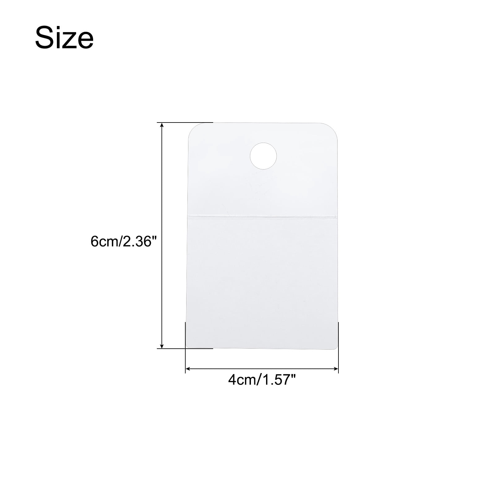 Uxcell 200Pcs Hang Tags Round Hole Hang Tabs, 2.4 x 1.57 inch Self-Adhesive Hanging Tabs For Retail Store Hanging