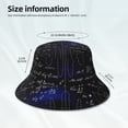 thumbnail image 3 of Yiaed Mathematica Science Print Reflective Stripe Bucket Hat Unisex Funny Outdoor Fisherman Cap Beach Sun Hat, 3 of 5