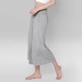 thumbnail image 4 of JGGSPWM Capri Pants for Women Low Rise Wide Leg Yoga Capris Summer Cute Going Out Flowy Pants Loungewear Trendy Streetwear Gray L, 4 of 4