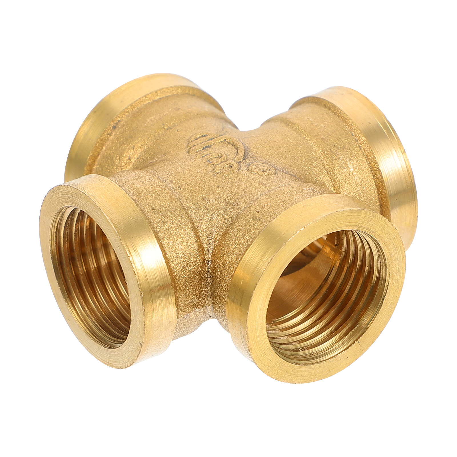 Brass Pipe Fitting 4 Way Connector 1/2 Pipe Adapter Threaded Water Pipe