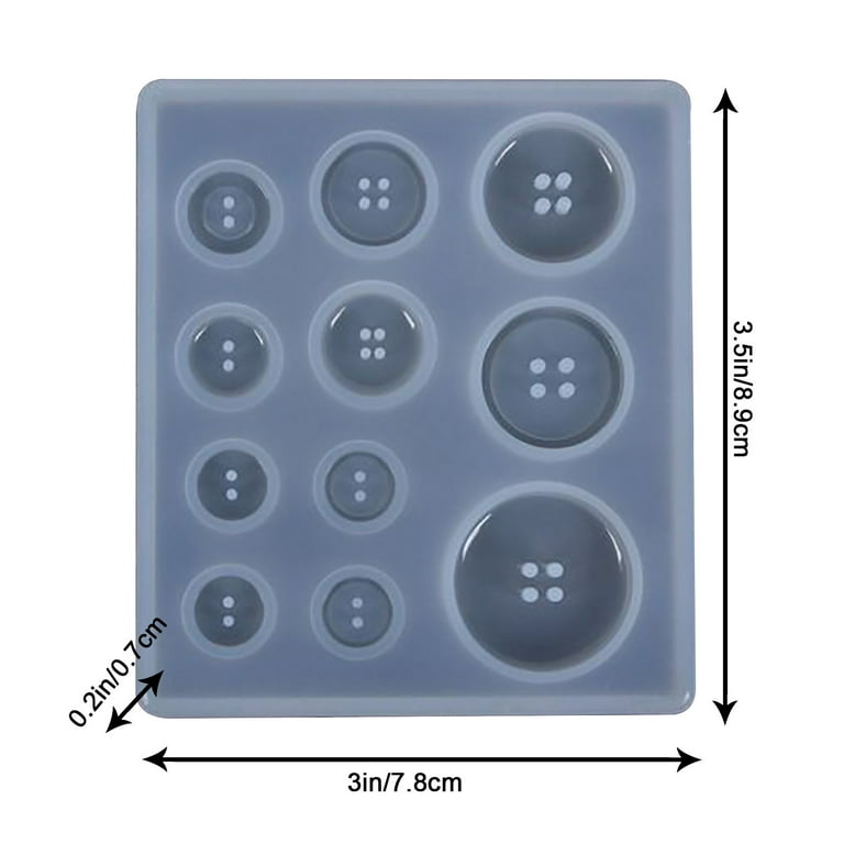 Solacol Resin Molds Silicone Lets Resin Molds Silicone Resin Molds DIY Silicone Mold Resin Button DIY Handmade Resin Mold with Hole Pendant Button