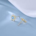 thumbnail image 6 of Solid 925 Sterling Silver Sparkling Blue Crystal Snowflake Earrings Stud for Women Teens Pretty Snowflake Stud Earrings, 6 of 13