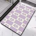 thumbnail image 3 of Non-Slip Checkered Bathroom Runner Rug - Long Bath Mat, Soft Microfiber, 20x32 in, Water-Absorbent, Machine-Washable., 3 of 5