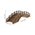 thumbnail image 2 of WEUVEB garden bridge landscape Ancient Design Arch Bridge Wood 1 PCS for Desktop Decoration, 2 of 8
